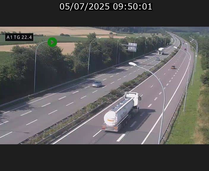 Traffic live webcam Luxembourg Flaxweiler - A1 direction Luxembourg - BK 22.4