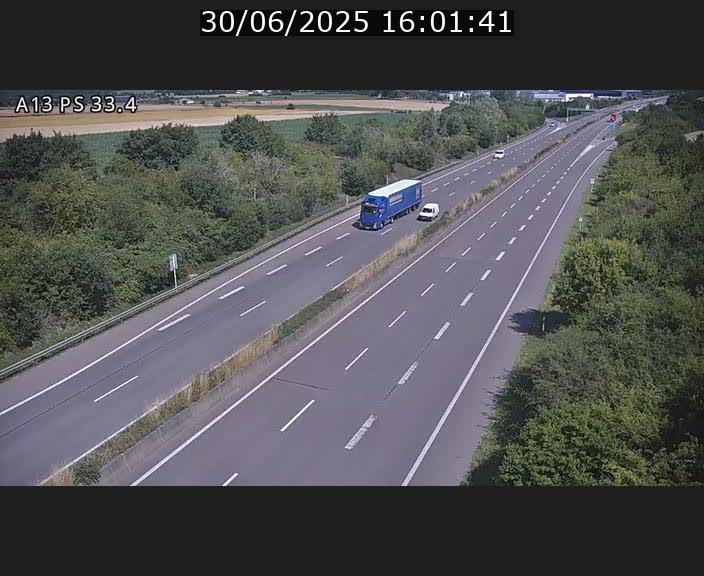 Webcam trafic sur A13 à hauteur de Mondorf-les-Bains en direction d'Altwies