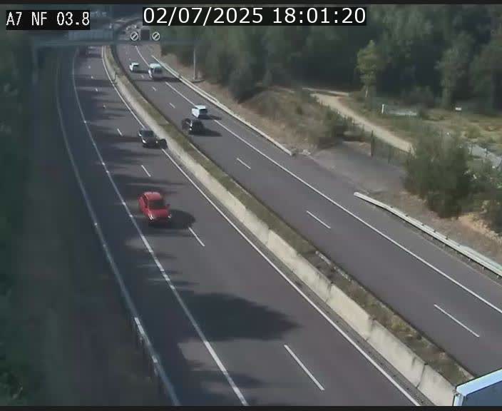 Webcam autoroute A7 au Luxembourg à la sortie du Tunnel Stafelter vers le Nord