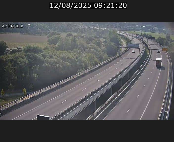 Caméra trafic Luxembourg - A7, Tunnel Gousselerbierg, sortie sud, direction rond-point Lorentzweiler (BK 10.8)
