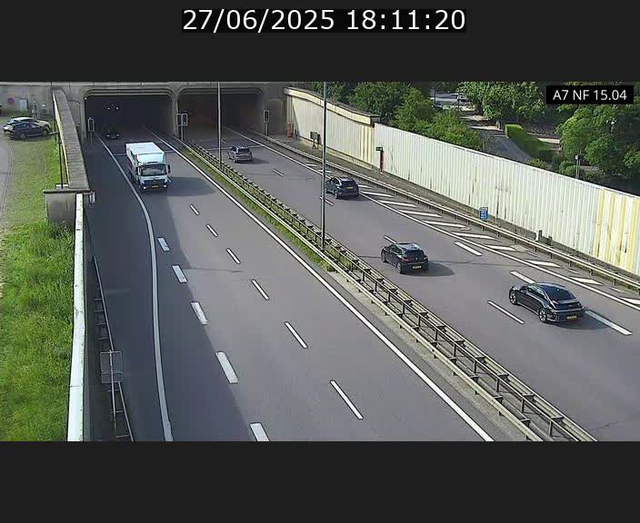 Caméra trafic Luxembourg - A7, Tunnel Mersch, entrée sud, direction Ettelbruck