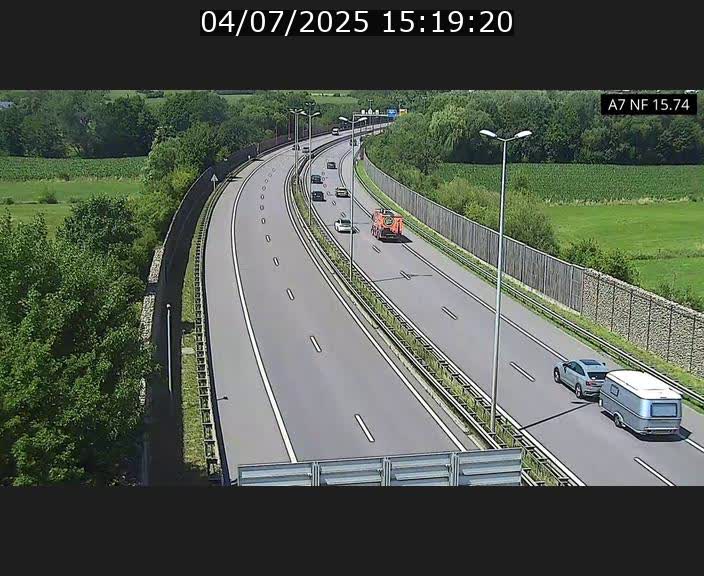 Caméra trafic Luxembourg - A7, Tunnel Mersch, entrée nord, direction Lorentzweiler
