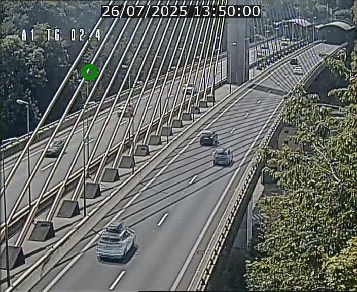 Traffic live webcam Luxembourg Sandweiler - A1 direction Luxembourg-ville - BK 2.4
