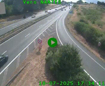 Webcam N147 au nord de Poitiers et à la jonction avec la A10
