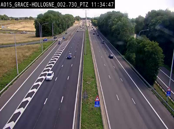Caméra trafic Belgique - Grâce-Hollogne - E42, jonction avec A604, direction Loncin/Aéroport de Liège -  BK 3.2