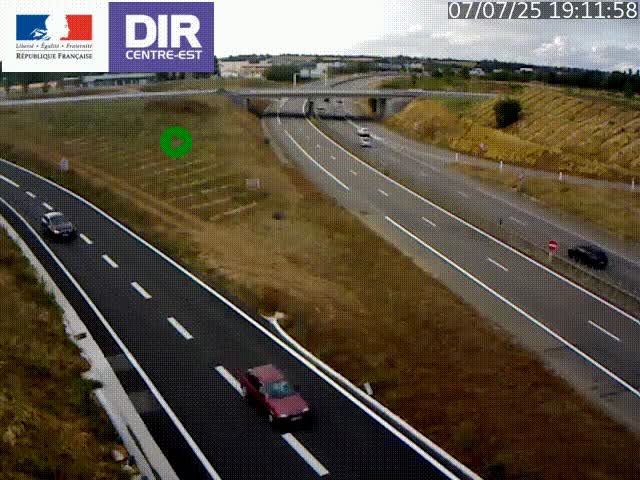 Webcam sur le contournement de Valence, sur la Nationale 7, caméra orientée vers Lyon
