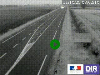 Webcam routière sur la RN7 à hauteur de Toulon-sur-Allier, entre Moulins et Vichy