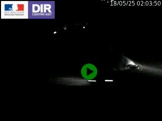 Webcam traffic à Grenoble-sud sur l'autoroute A480. Vue orientée vers l'entrée et la sortie de Grenoble