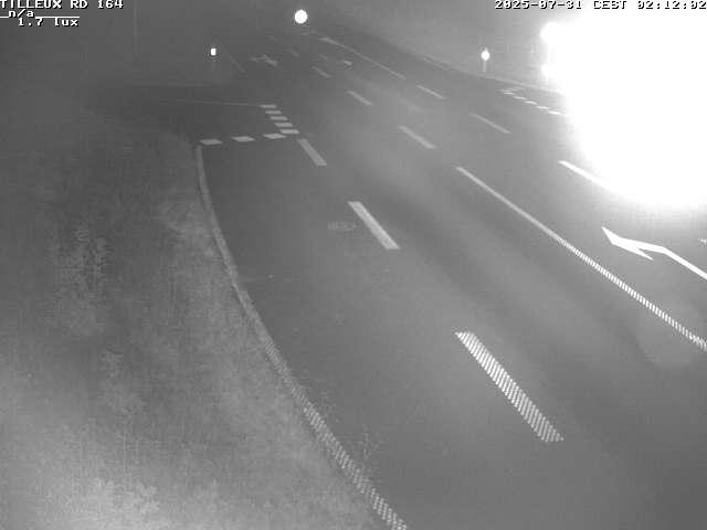 Webcam sur la RD164 à Tilleux. Vue orientée vers Neufchâteau
