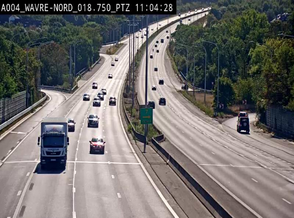 Webcam traffic E411(A4) - BK 18.7 - Bierges (Wavre Nord)