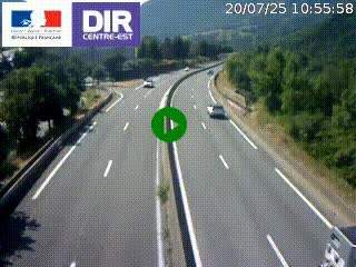 Caméra sur la Nationale 90 (N90) à La Léchère, en direction et à proximité d'Albertville