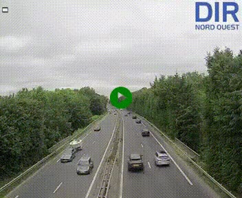 Webcam sur le périphérique de Caen (N814) à l'est de la ville, à Mondeville hauteur de la sortie 2, Presqu'île-Rives de l'Orne, au bout de l'autoroute A13
