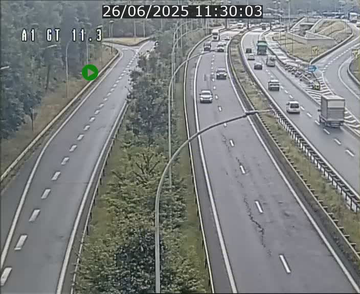Traffic live webcam Luxembourg Senningerberg - A1 direction Allemagne - BK 11.3