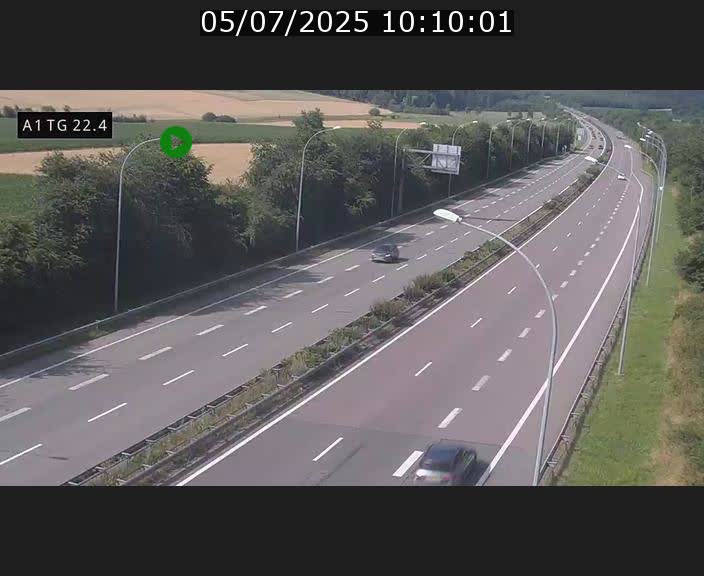 Traffic live webcam Luxembourg Flaxweiler - A1 direction Luxembourg - BK 22.4