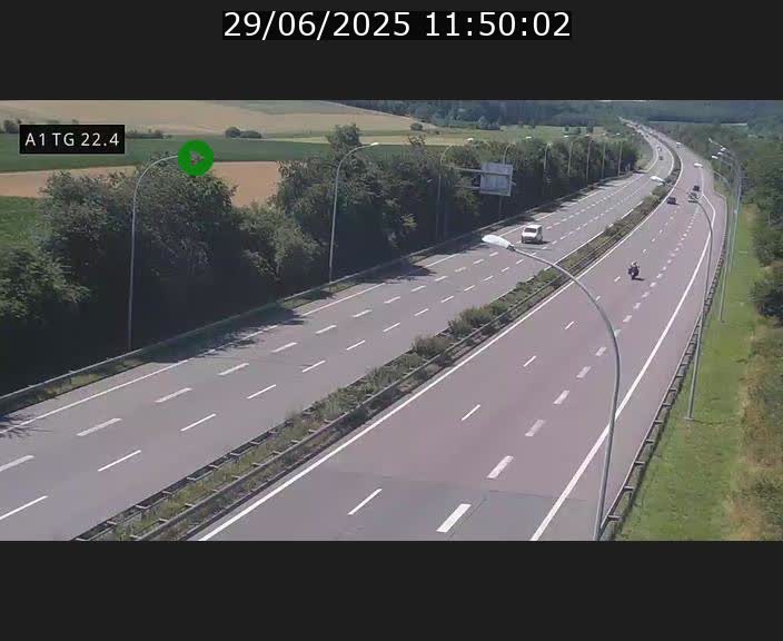 Traffic live webcam Luxembourg Flaxweiler - A1 direction Luxembourg - BK 22.4