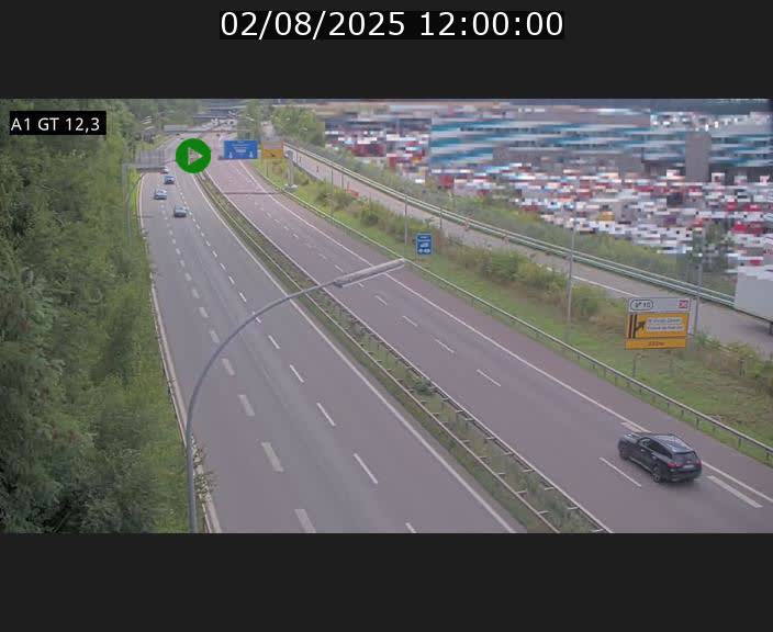 Traffic live webcam Luxembourg Senningerberg - A1 direction Allemagne - BK 12.3