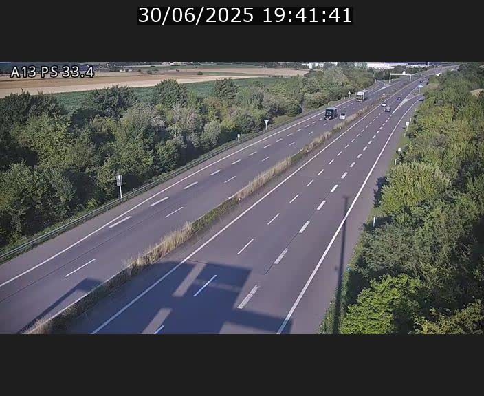 Webcam trafic sur A13 à hauteur de Mondorf-les-Bains en direction d'Altwies