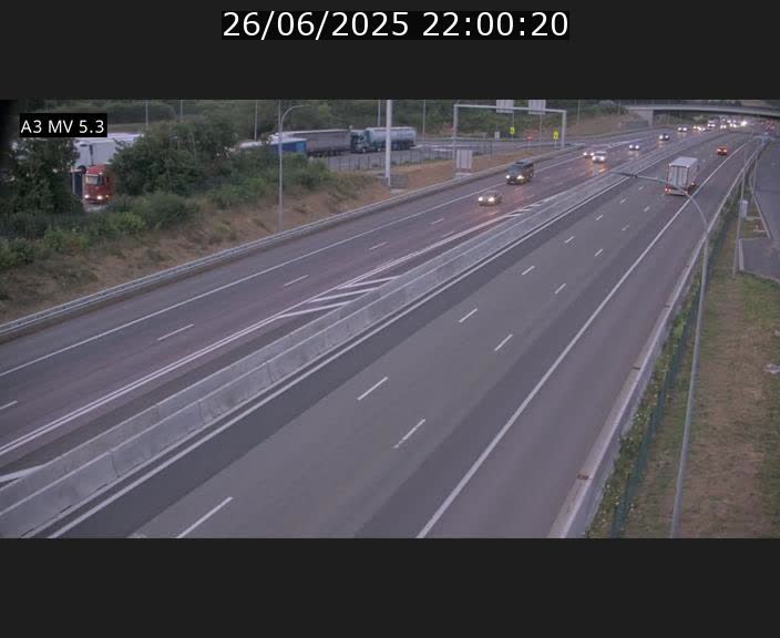 Webcam à l'Aire de Berchem au Luxembourg sur l'A3. Vue orientée vers la France