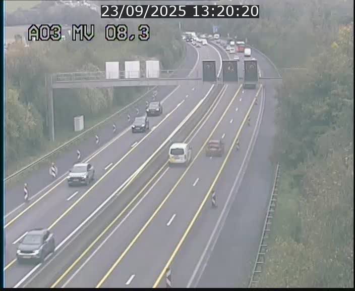 Webcam Autoroute après la Croix de Bettembourg en direction de Luxembourg sur l'A3