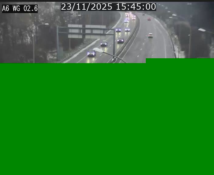 Traffic live webcam Luxembourg Croix de Cessange - A6 - BK 2.6 - direction France/Allemagne