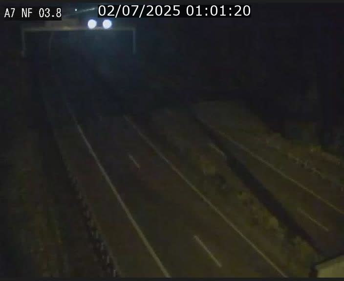 Webcam autoroute A7 au Luxembourg à la sortie du Tunnel Stafelter vers le Nord