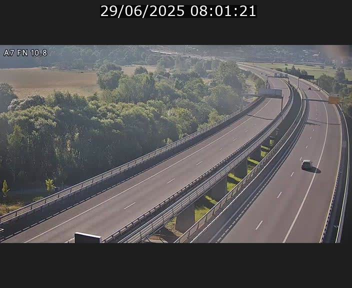 Caméra trafic Luxembourg - A7, Tunnel Gousselerbierg, sortie sud, direction rond-point Lorentzweiler (BK 10.8)