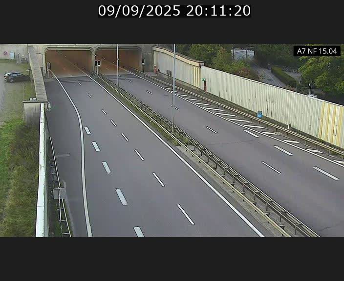 Caméra trafic Luxembourg - A7, Tunnel Mersch, entrée sud, direction Ettelbruck