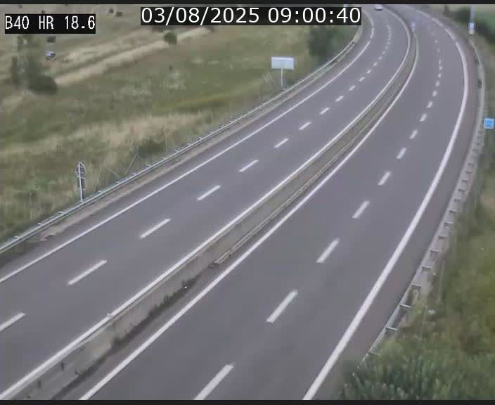 Webcam sur la route de liaison entre Micheville et Esch-Belval à la frontière entre le Luxembourg et la France. Vue orientée vers la Lorraine.