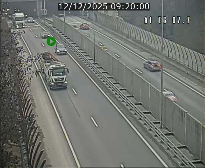 Traffic live webcam Luxembourg Kirchberg - A1 direction Luxembourg-ville - BK 7.7