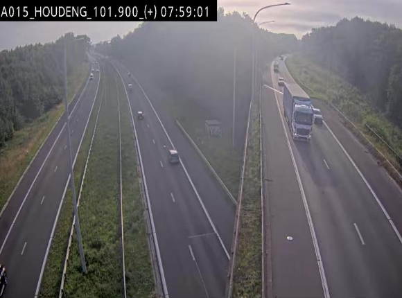 Webcam autoroute Belgique - Houdeng-Goegnies - Jonction E19/E42 direction Tournai/Mons - BK 101.85