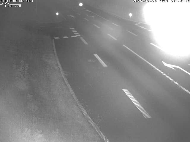 Webcam sur la RD164 à Tilleux. Vue orientée vers Neufchâteau