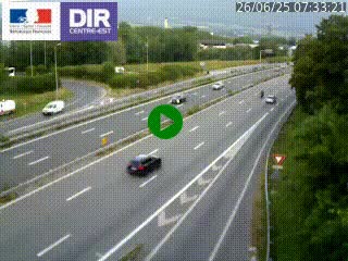 Caméra routière à hauteur de la sortie 15 Chambéry-centre au PK 4,103 en direction d'Albertville
