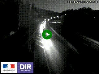 Caméra autoroute sur A6 - Valvert, près de Lyon, en direction de Paris, à hauteur de la sortie 36 Porte du Valvert