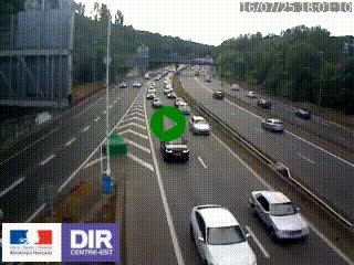 Caméra autoroute sur A6 - Valvert, près de Lyon, en direction de Paris, à hauteur de la sortie 36 Porte du Valvert