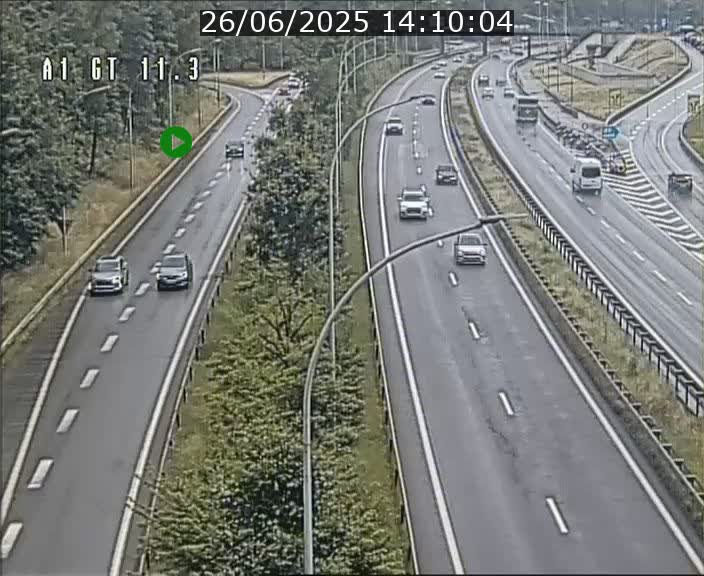 Traffic live webcam Luxembourg Senningerberg - A1 direction Allemagne - BK 11.3