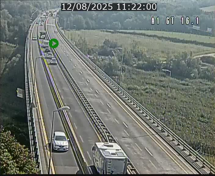Traffic live webcam Luxembourg Niederanven - A1 direction Allemagne - BK 16.1