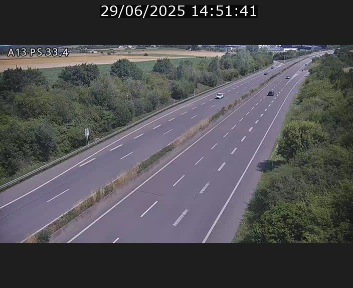 Webcam trafic sur A13 à hauteur de Mondorf-les-Bains en direction d'Altwies