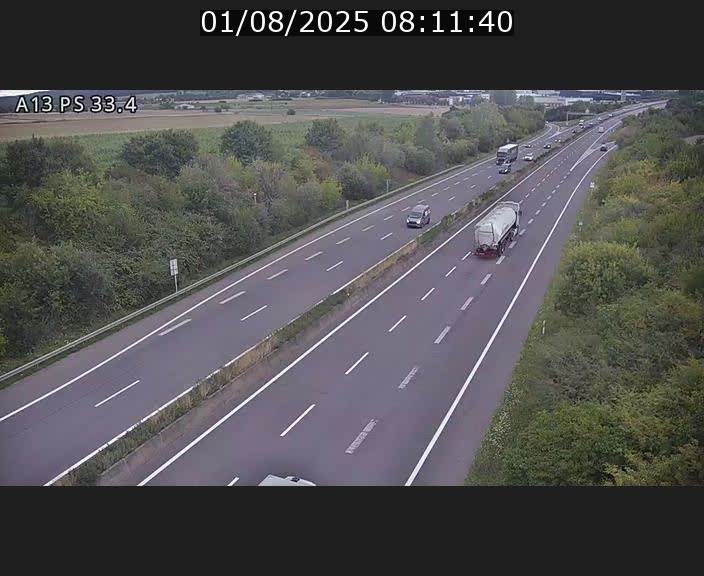 Webcam trafic sur A13 à hauteur de Mondorf-les-Bains en direction d'Altwies