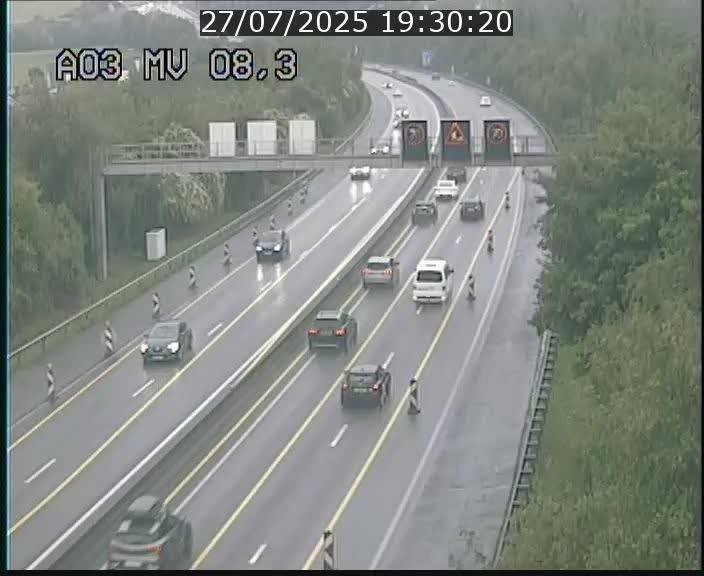 Webcam Autoroute après la Croix de Bettembourg en direction de Luxembourg sur l'A3