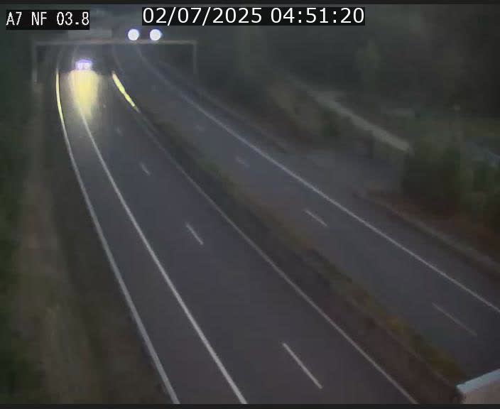 Webcam autoroute A7 au Luxembourg à la sortie du Tunnel Stafelter vers le Nord