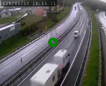 Caméra autoroute A75 à hauteur du col du rocher blanc en direction de Montpellier
