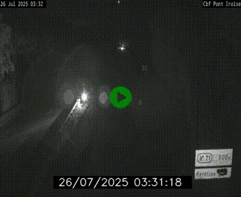 Webcam sur la N165 après le Pont de l'Iroise, à l'entrée de Brest