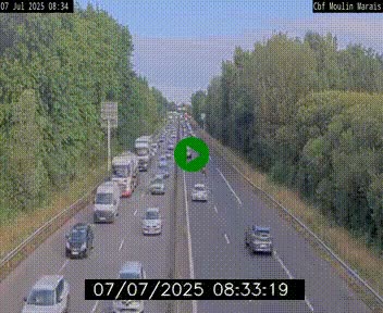 Webcam sur le périphérique de Nantes (N844) entre la Porte de Saint-Luce et la Porte d'Anjou, à l'est de la ville