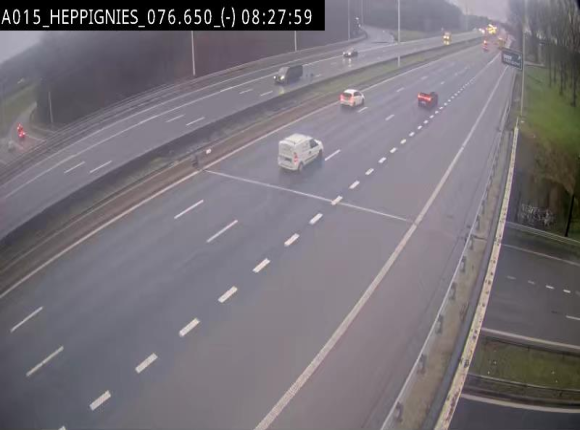 Webcam autoroute Belgique - Heppignies - E42 direction Namur - BK 76.4
