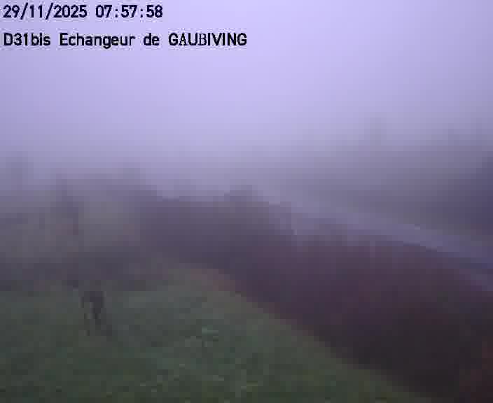 Dispositif d’observation sur D31bis (France) à Gaubiving, en direction de Sarreguemines, offrant une visualisation fiable des conditions de circulation.