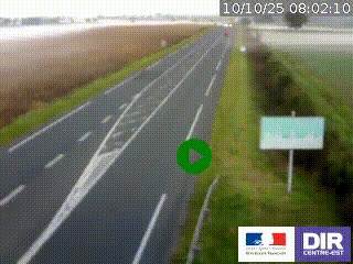 Webcam routière sur la RN7 à hauteur de Toulon-sur-Allier, entre Moulins et Vichy