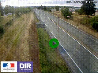 Webcam à Mably, à proximité de Roanne en direction de Moulins sur la N7