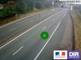 Caméra autoroutière sur l'A47 à hauteur de Givors, a proximité de Lyon. La webcam est orientée vers Lyon