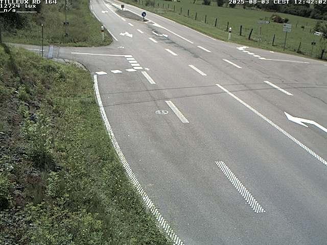 Webcam sur la RD164 à Tilleux. Vue orientée vers Neufchâteau