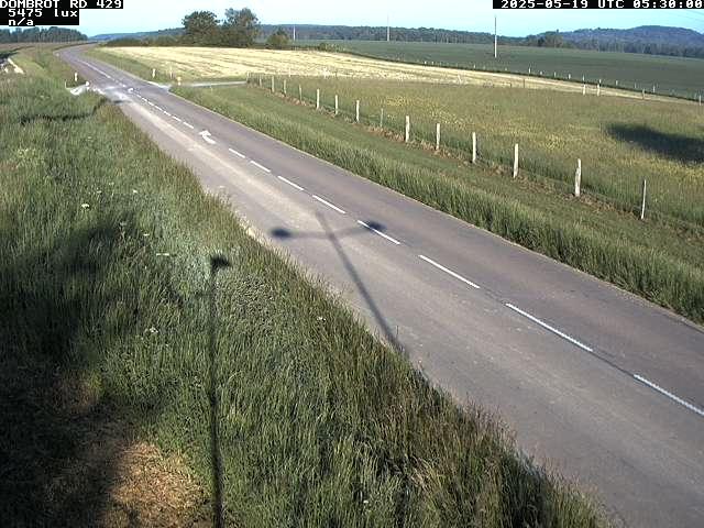 Webcam à Dombrot-le-Sec dans le département des Vosges sur la D429 à 407 mètres d'altitude